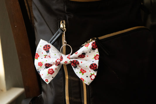 LadyBug Bow Keychain